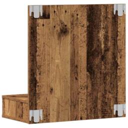 Berkfield Home Vanity Unit Old Wood Solid Reclaimed Wood 60 x 31.5 x 62 cm in Brown - thumbnail 7