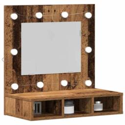 Berkfield Home Vanity Unit Old Wood Solid Reclaimed Wood 60 x 31.5 x 62 cm in Brown - thumbnail 1