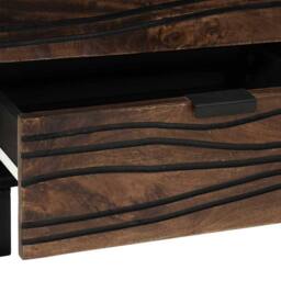 Berkfield Home Modern Bedside Cabinet - 50 x 33 x 60 cm - Made from Solid & Wood in Brown - thumbnail 8