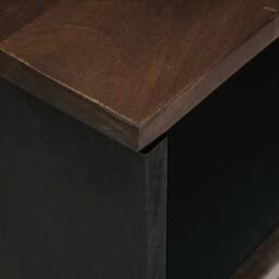 Berkfield Home Modern Bedside Cabinet - 50 x 33 x 60 cm - Made from Solid & Wood in Brown - thumbnail 7
