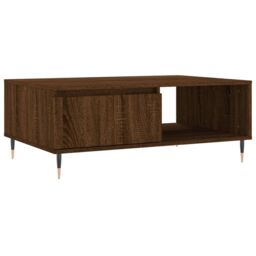 Berkfield Home Coffee Table Brown Oak 90x60x35 cm Engineered Wood - Size: 90 x 60 x 35 cm - thumbnail 2