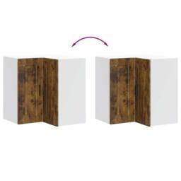 "Berkfield Home Kitchen Wall Corner Cabinet ""Porto"" Smoked Oak Engineered Wood in Brown" - thumbnail 8