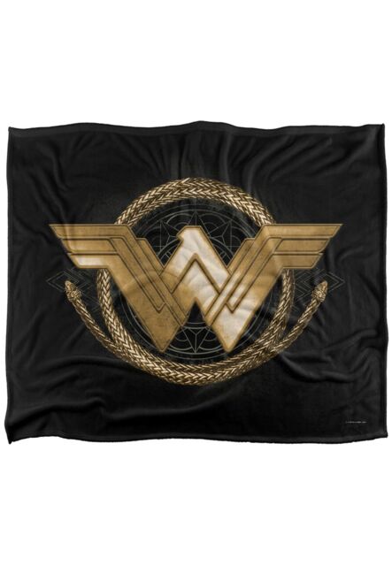 Warner Brothers Wonder Woman Lasso Logo Silky Touch Super Soft Throw Blanket 152x127cm in White - Size: 152x127 cm - image 1