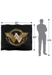 Warner Brothers Wonder Woman Lasso Logo Silky Touch Super Soft Throw Blanket 152x127cm in White - Size: 152x127 cm - thumbnail 5