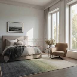 Kukoon Green Ombre Modern Transitional Machine Washable Soft Area Rug - Size: 80 cm x 300 cm - thumbnail 3