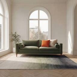 Kukoon Green Ombre Modern Transitional Machine Washable Soft Area Rug - Size: 80 cm x 300 cm - thumbnail 2