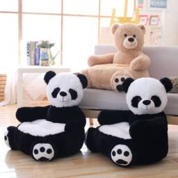 Lishetimig Kids Plush Animals Sitting Support Sofa in Khaki - thumbnail 5