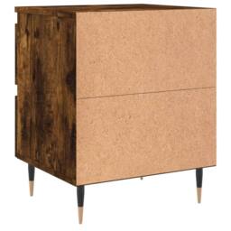 Berkfield Home Elegant Bedside Cabinets 2 pcs Smoked Oak 40x35x50 cm Engineered Wood in Brown - Size: 40 x 35 x 50 cm - thumbnail 8