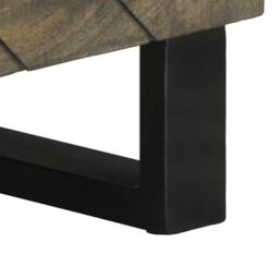 Berkfield Home TV Cabinet Black 80x33x46 cm Solid Wood Mango - Size: 80 x 33 x 46 cm - thumbnail 9