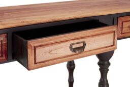 Orsina Ample Storage 4 Drawer Console Table, Functional Design Sofa Table For Livingroom, Durable Console Table in Black - thumbnail 3