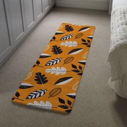 Benjamin Tate Design Doodle Leaves Runner Rug in Natural - Size: 67 cm x 230 cm - thumbnail 4