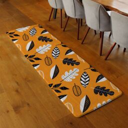 Benjamin Tate Design Doodle Leaves Runner Rug in Natural - Size: 67 cm x 230 cm - thumbnail 2