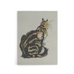 "Artery8 Sitting Cat Art Nouveau Painting Steinlen Canvas Wall Art in Brown - Size: W18"" x H24""" - thumbnail 1