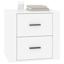 Berkfield Home Bedside Cabinet High Gloss White 50x39x47 cm - Size: 50 x 39 x 47 cm - thumbnail 4