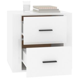 Berkfield Home Bedside Cabinet High Gloss White 50x39x47 cm - Size: 50 x 39 x 47 cm - thumbnail 5
