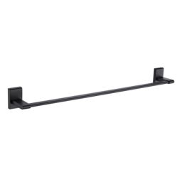 Showerdrape Unity Black Steel Wall Mounted Towel Rail 500mm - thumbnail 3