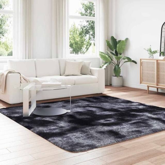 Berkfield Home Shaggy Rug High Pile NAVARRA Dark Grey 240x240 cm Polyester - Size: Medium - image 1