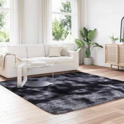 Berkfield Home Shaggy Rug High Pile NAVARRA Dark Grey 240x240 cm Polyester - Size: Medium - thumbnail 1