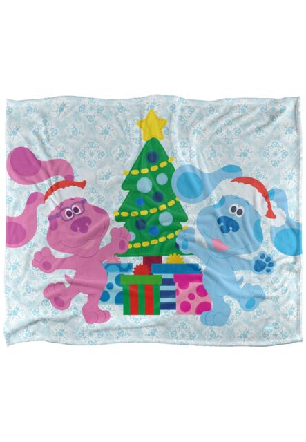 Blues Clues Blue Magenta Christmas Silky Touch Super Soft Throw Blanket 152 X 127 cm in White - image 1
