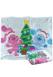 Blues Clues Blue Magenta Christmas Silky Touch Super Soft Throw Blanket 152 X 127 cm in White - thumbnail 2