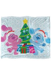 Blues Clues Blue Magenta Christmas Silky Touch Super Soft Throw Blanket 152 X 127 cm in White - thumbnail 1