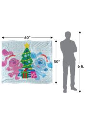Blues Clues Blue Magenta Christmas Silky Touch Super Soft Throw Blanket 152 X 127 cm in White - thumbnail 5