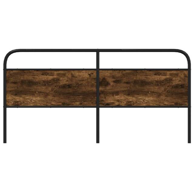 Berkfield Home Headboard Smoked Oak 180 cm Steel & Engineered Wood in Brown - image 1