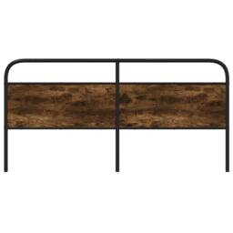 Berkfield Home Headboard Smoked Oak 180 cm Steel & Engineered Wood in Brown