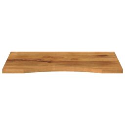 Berkfield Home Desk Top with Curve 100x50x2.5 cm Solid Wood Rough Mango in Brown - thumbnail 3