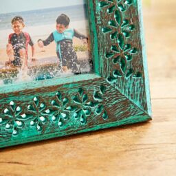 "Paper High 6 x 4"" Hara Green Distressed Mango Wood Photo Frame""" - thumbnail 3