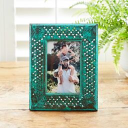 "Paper High 6 x 4"" Hara Green Distressed Mango Wood Photo Frame""" - thumbnail 1