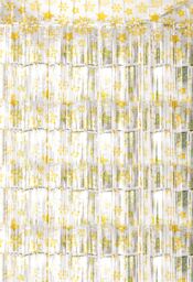 Netagon Shimmer Tinsel Curtain Christmas Snow Design 2M x 1M Yellow - thumbnail 7