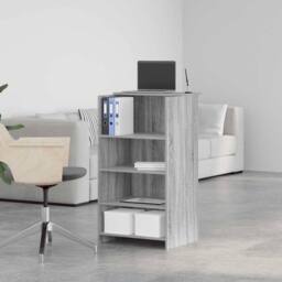Berkfield Home Reception Desk Grey Sonoma 55x50x103.5 cm Engineered Wood - thumbnail 4