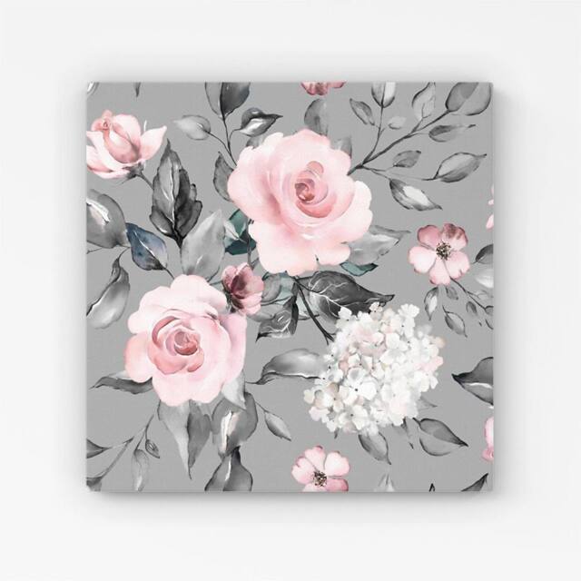 Warren Reed - Designer Dusty Pink Roses Canvas - Size: w40 inch x h40 inch - image 1