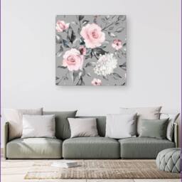Warren Reed - Designer Dusty Pink Roses Canvas - Size: w40 inch x h40 inch - thumbnail 4
