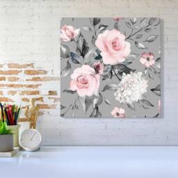Warren Reed - Designer Dusty Pink Roses Canvas - Size: w40 inch x h40 inch - thumbnail 2