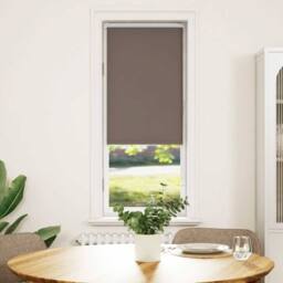 Berkfield Home Roller Blind Blackout Coffee 60x130 cm Fabric Width 55.7 cm Polyester in Brown - thumbnail 2