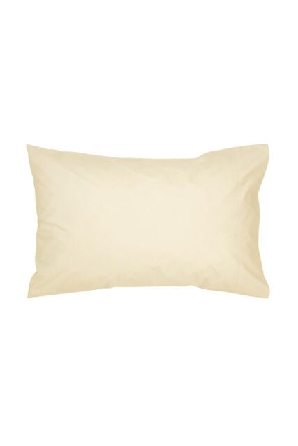 CHRISTY 400TC Luxury Cotton Sateen Plain Dye Pillowcases Pair in Gold - image 1