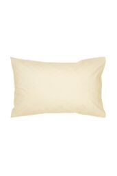 CHRISTY 400TC Luxury Cotton Sateen Plain Dye Pillowcases Pair in Gold