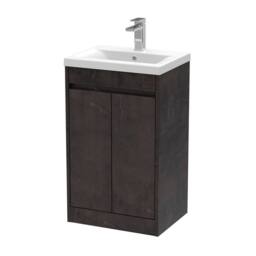 Balterley Chartley 2 Door Vanity Unit, Mid-Edge Basin, 500mm, Slate in Grey - thumbnail 1