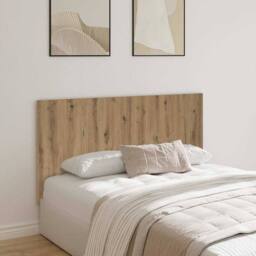 Berkfield Home Bed Headboard Artisan Oak 160x1.5x80 cm Engineered Wood in Brown - thumbnail 2