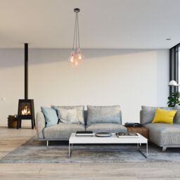First Choice Lighting Matt Black & Copper Geometric 3 Light Cluster Pendant - thumbnail 5