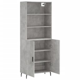 Berkfield Home Highboard Concrete Grey 69.5x34x180 cm Engineered Wood - thumbnail 4