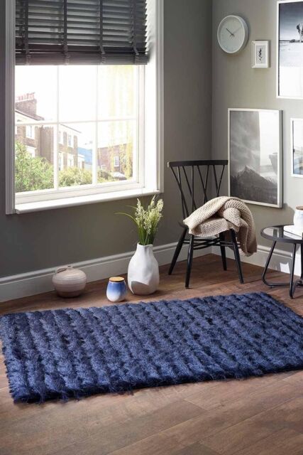 Origin 'Carved Glamour' Rug in Navy - Size: 120 cm x 170 cm - image 1