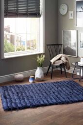 Origin 'Carved Glamour' Rug in Navy - Size: 120 cm x 170 cm - thumbnail 1