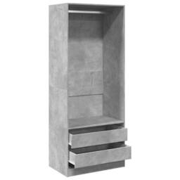 Berkfield Home Wardrobe Concrete Grey 80x50x200 cm Engineered Wood - Size: 80 x 50 x 200 cm - thumbnail 5
