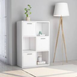 Berkfield Home Storage Cabinet White 60x29.5x90 cm Engineered Wood - thumbnail 2
