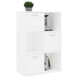 Berkfield Home Storage Cabinet White 60x29.5x90 cm Engineered Wood - thumbnail 4