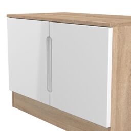 Ready Assembled 2 U Lucca Compact 2 Door TV & Media Unit (Ready Assembled) in Light Oak - thumbnail 5