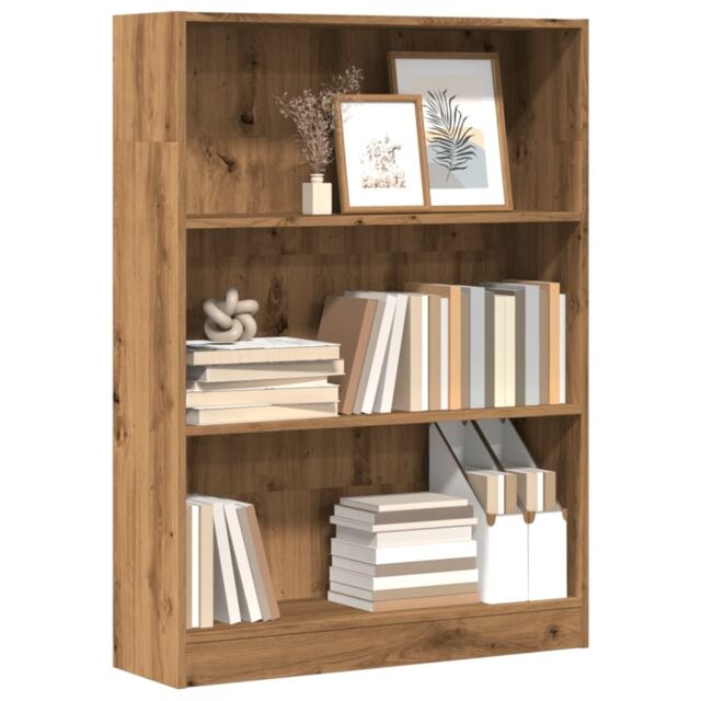 Berkfield Home Bookcase Artisian Oak 80x24x109 cm Engineered Wood in Brown - Size: 80 x 24 x 109 cm - image 1
